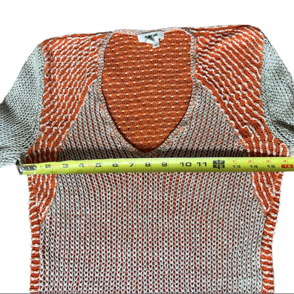 Women's Orange and Cream Sweater - Picture 6 of 11